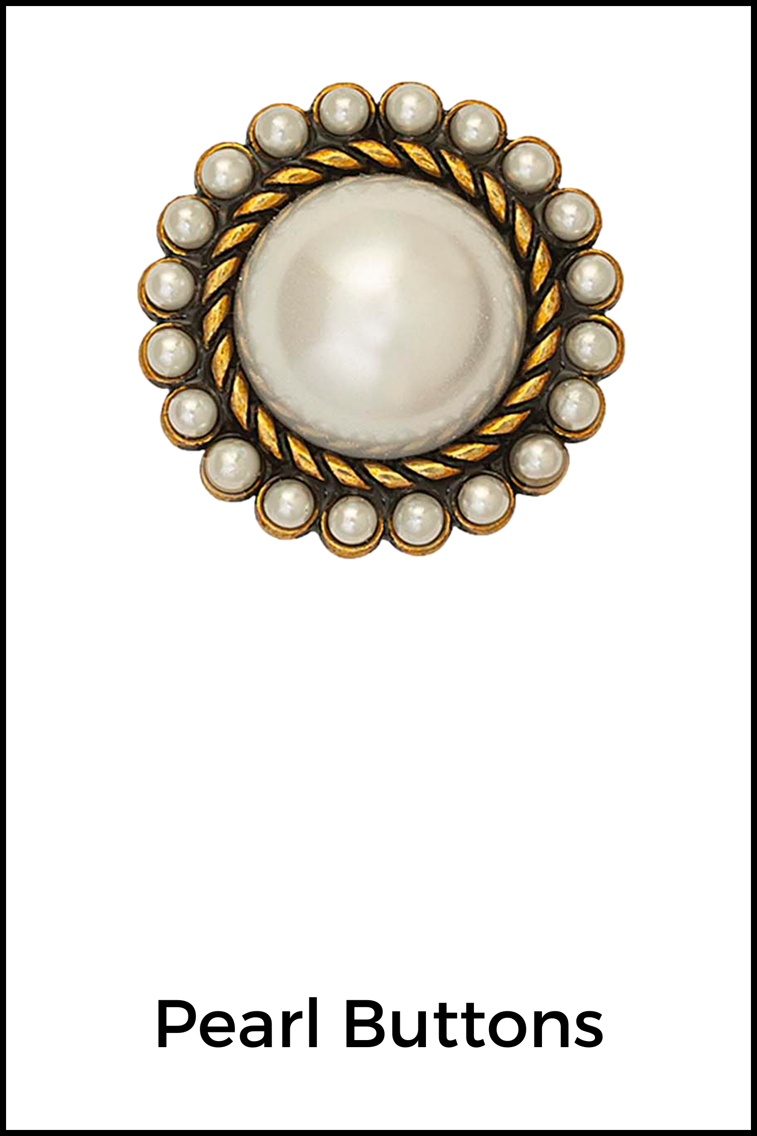 Matte Antique Gold Half Round Pearl