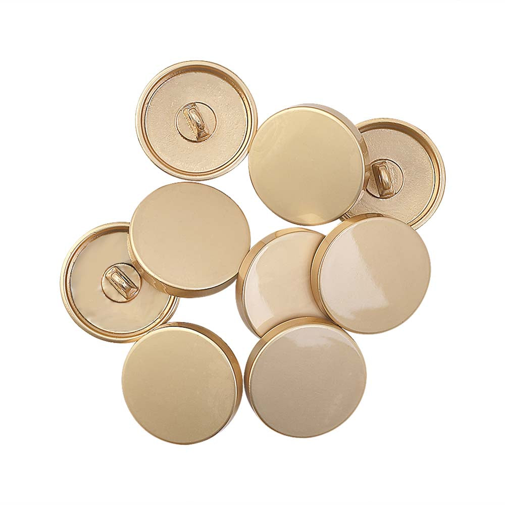 Premium Smooth Matte Gold Surface Shirt/Coat Classic Loop Metal Buttons