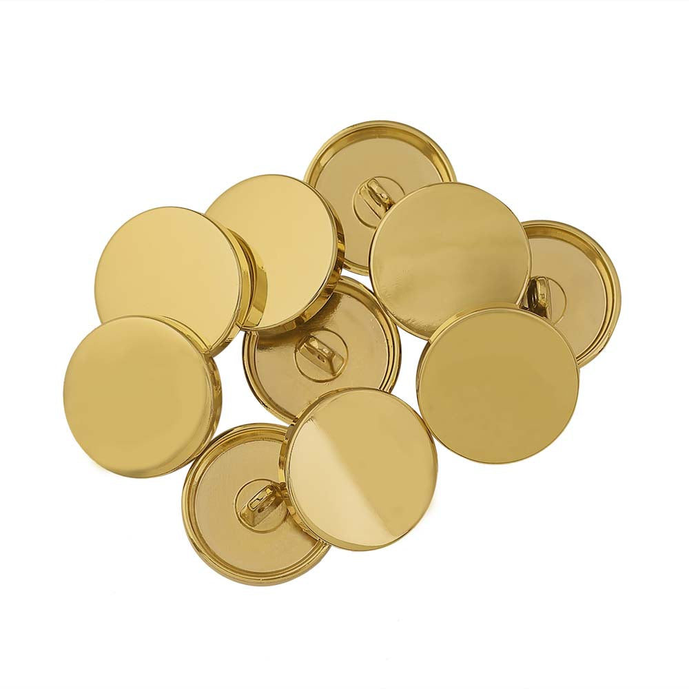 Premium Smooth Shiny Dark Gold Surface Shirt/Coat Classic Loop Metal Buttons