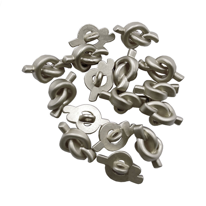 Unqiue Knot Design Matte Finish Metal Loop Buttons
