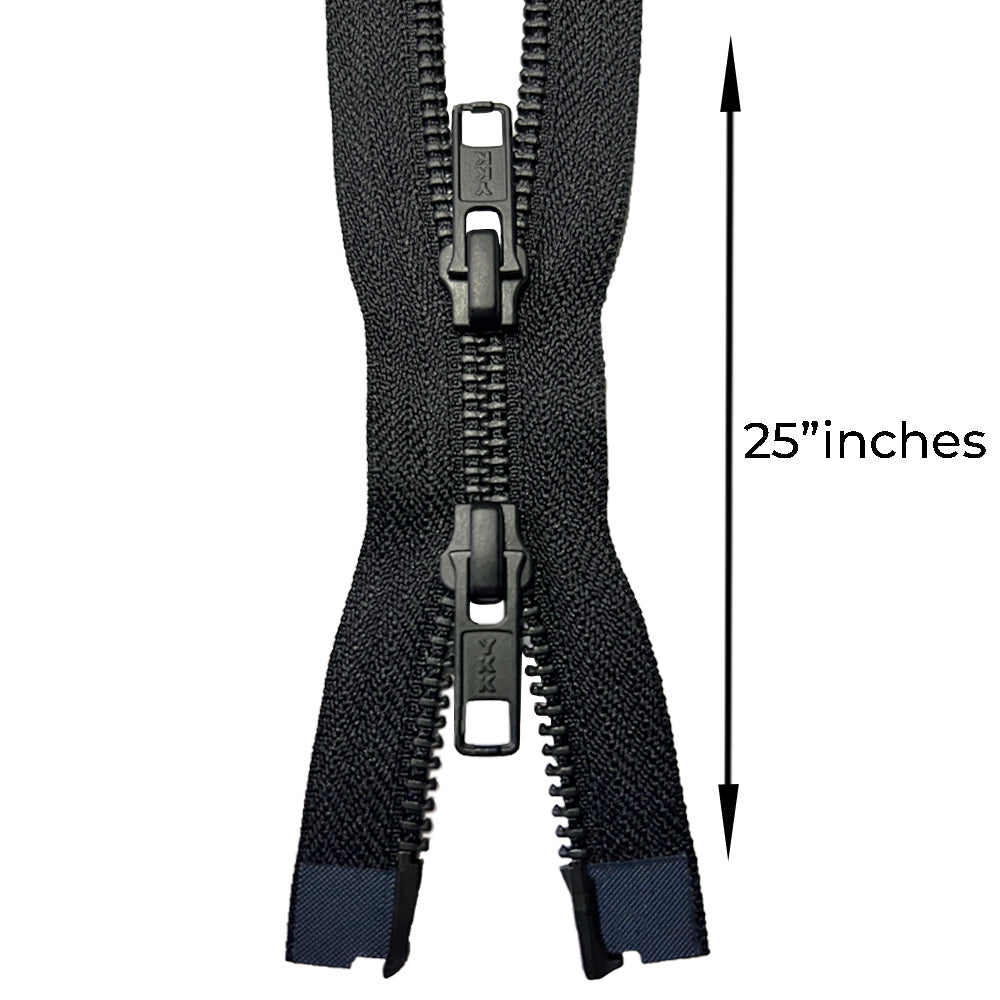 YKK #5 Matte Black/Gold Teeth Premium Two Way Metal Zipper for Jackets