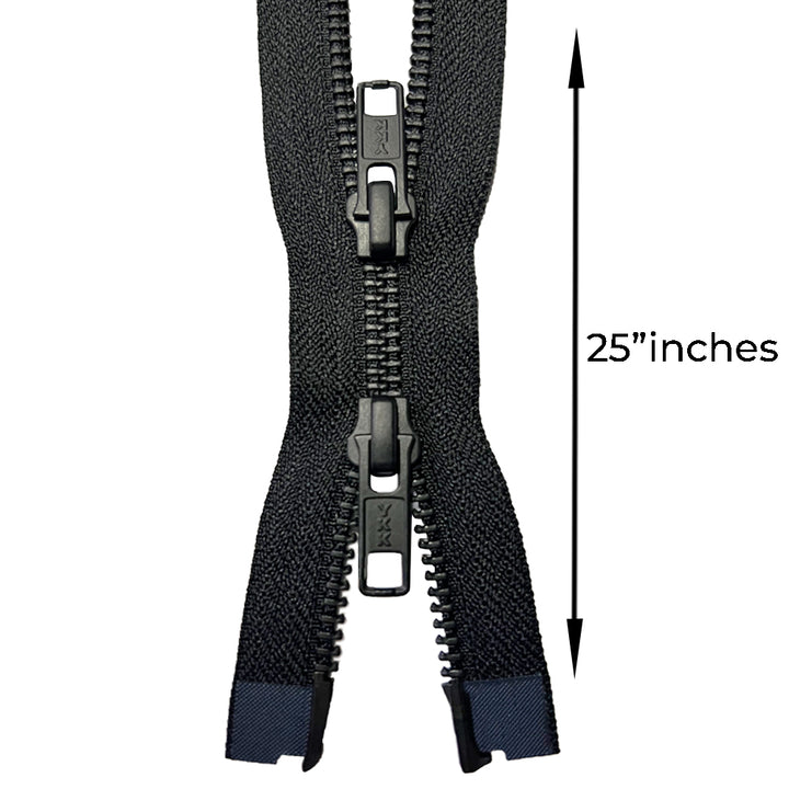 YKK #5 Matte Black/Gold Teeth Premium Two Way Metal Zipper for Jackets