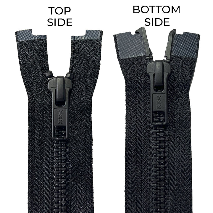 YKK #5 Matte Black/Gold Teeth Premium Two Way Metal Zipper for Jackets