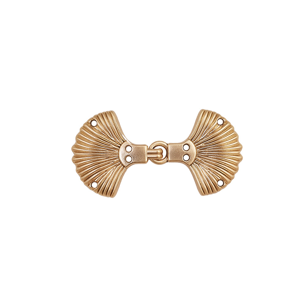 Shiny Gold Finest Engraved Design Two Part Metal Clasp Closure