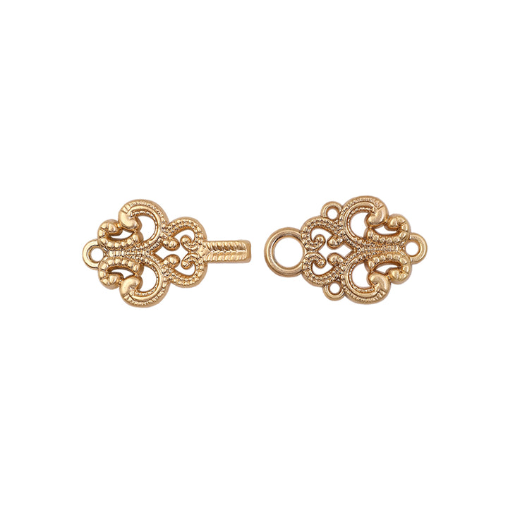 Shiny Gold Excellent Intricate Design Metal Clasp Closure for Designer Clothing