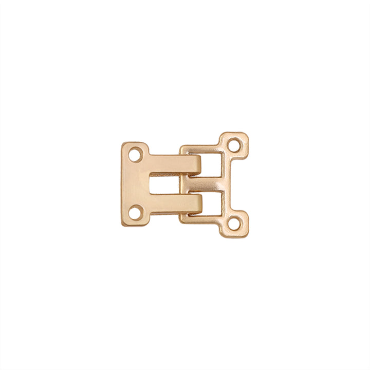 Shiny Gold Hook & Eye Metal Fastener Classic Clasp Detail for Clothing
