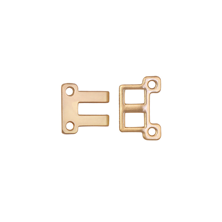 Shiny Gold Hook & Eye Metal Fastener Classic Clasp Detail for Clothing