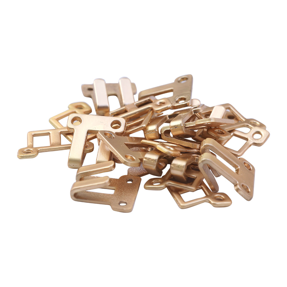 Shiny Gold Hook & Eye Metal Fastener Classic Clasp Detail for Clothing