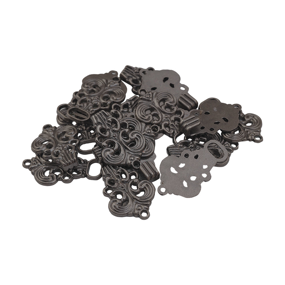 Antique Silver Beautiful Filigree Design Metal Clasp Closure for Dresses