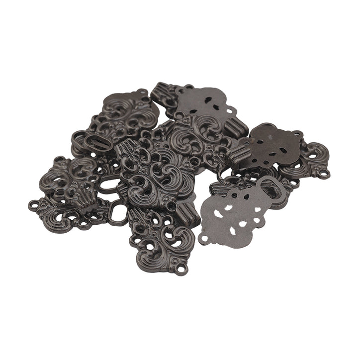 Antique Silver Beautiful Filigree Design Metal Clasp Closure for Dresses