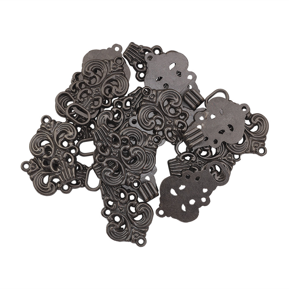 Antique Silver Beautiful Filigree Design Metal Clasp Closure for Dresses