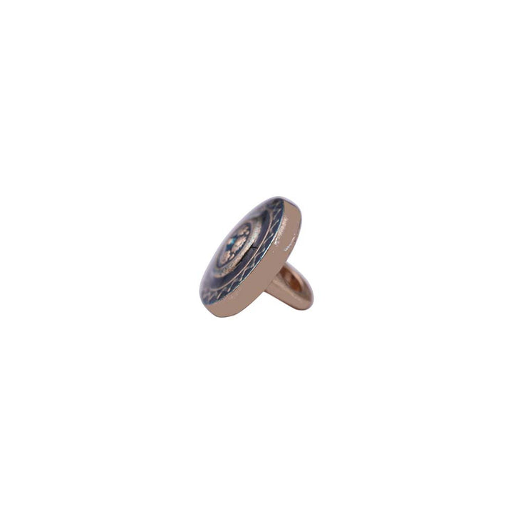 Beautiful 10mm (16L) Floral Design Enamel Colour Metal Buttons