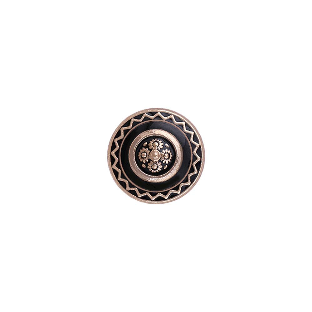 Beautiful 10mm (16L) Floral Design Enamel Colour Metal Buttons