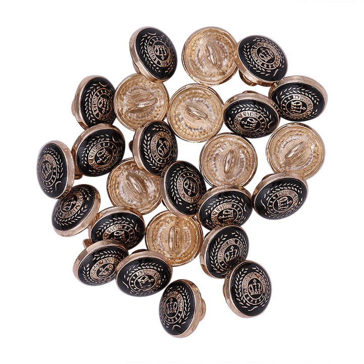 Designer Logo Round Shape Lamination Shirt/Kurta Metal Buttons