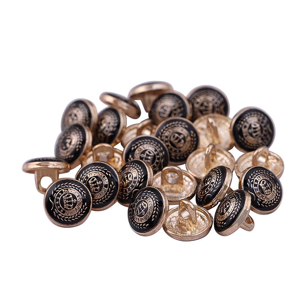 Designer Logo Round Shape Lamination Shirt/Kurta Metal Buttons