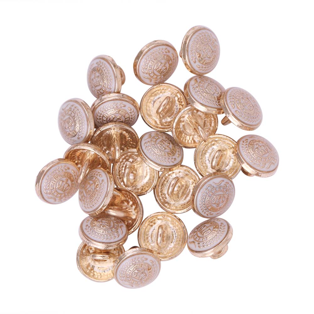 Designer Logo Round Shape Lamination Shirt/Kurta Metal Buttons