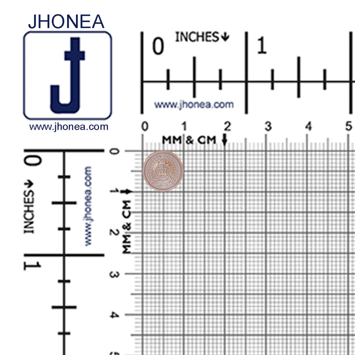 Designer Logo Round Shape Lamination Shirt/Kurta Metal Buttons