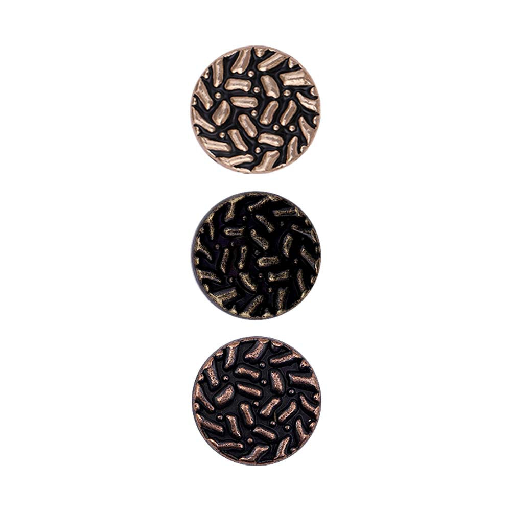 Textured Surface Finish Antique Metal Buttons for Clothing