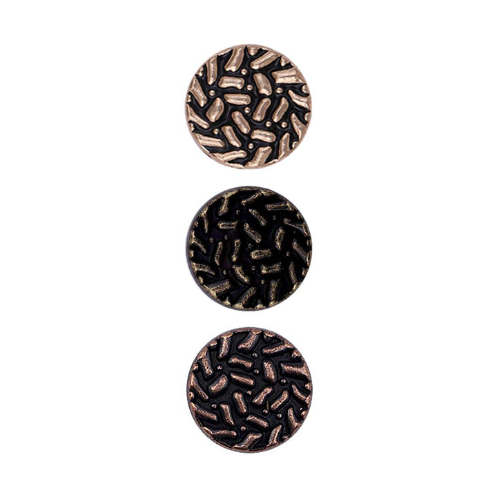 Textured Surface Finish Antique Metal Buttons for Clothing