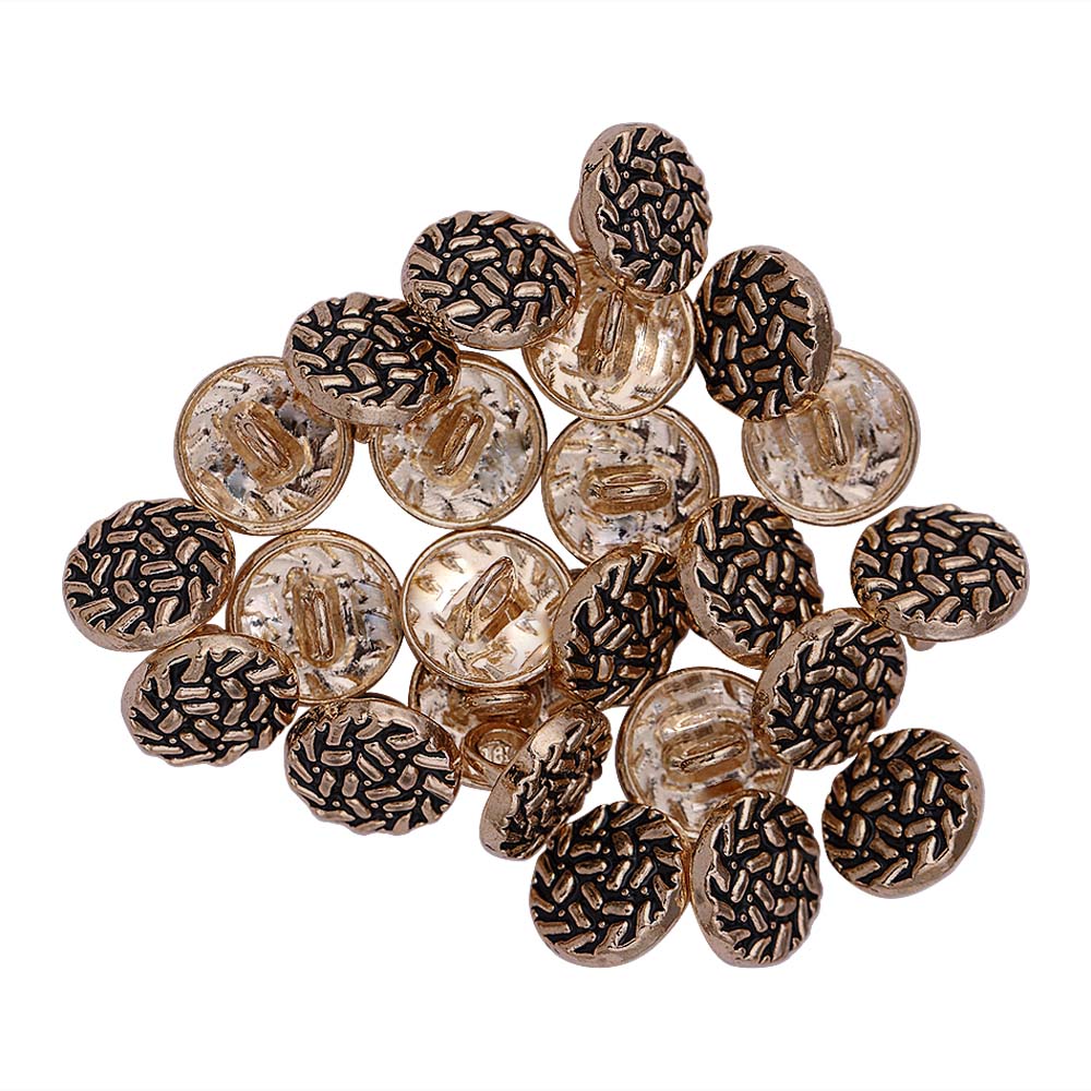 Textured Surface Finish Antique Metal Buttons for Clothing