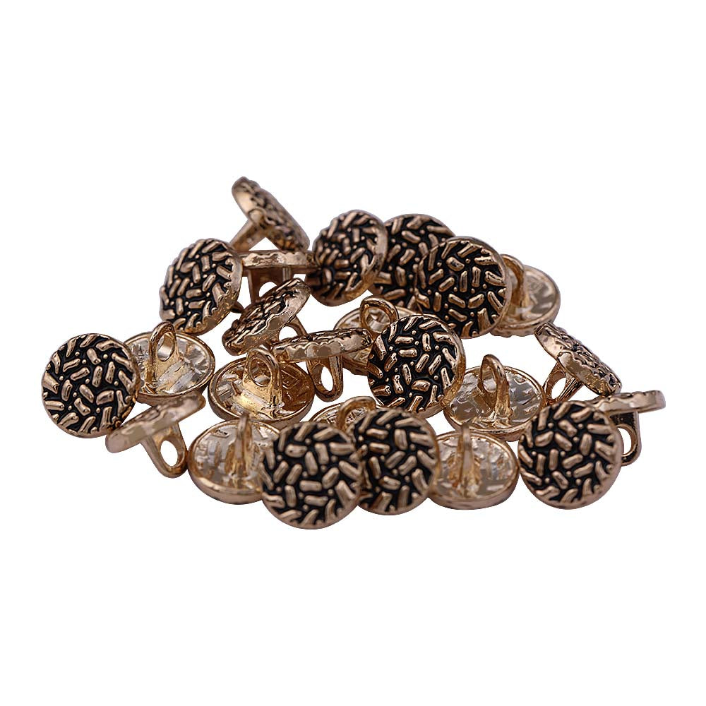 Textured Surface Finish Antique Metal Buttons for Clothing