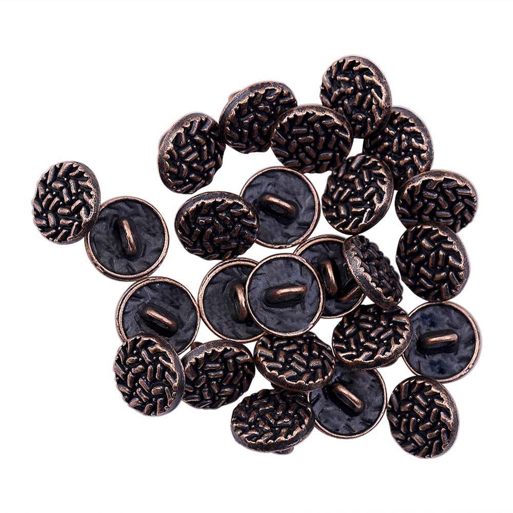 Textured Surface Finish Antique Metal Buttons for Clothing
