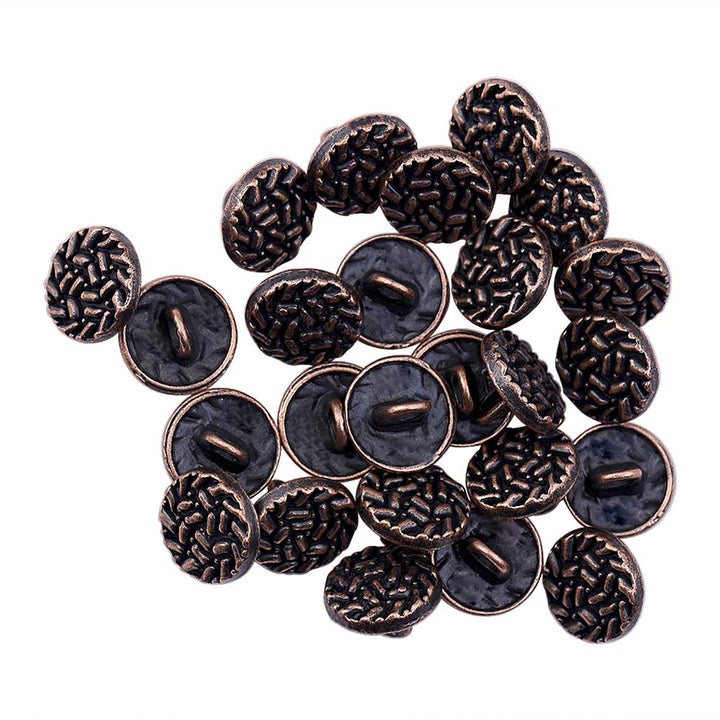Textured Surface Finish Antique Metal Buttons for Clothing
