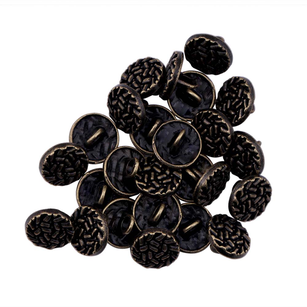 Textured Surface Finish Antique Metal Buttons for Clothing