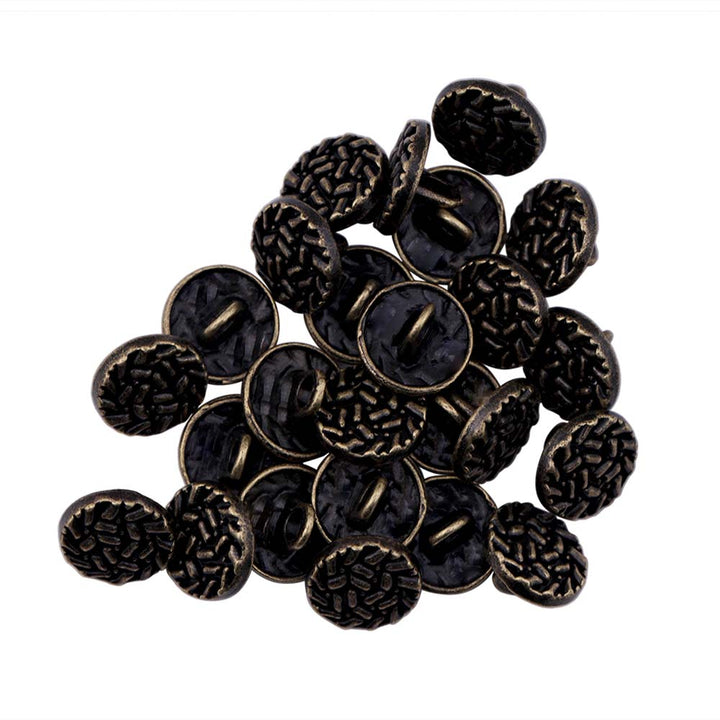 Textured Surface Finish Antique Metal Buttons for Clothing