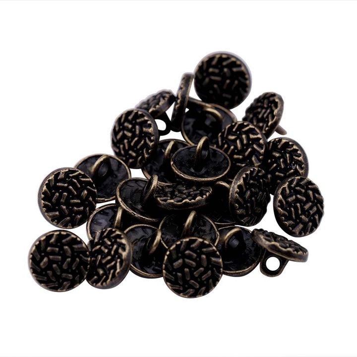 Textured Surface Finish Antique Metal Buttons for Clothing