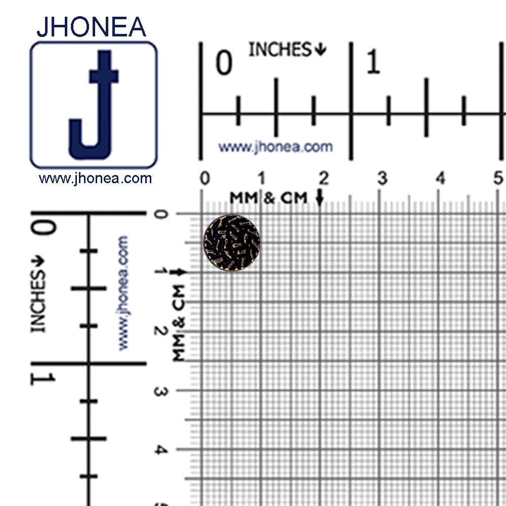 Textured Surface Finish Antique Metal Buttons for Clothing