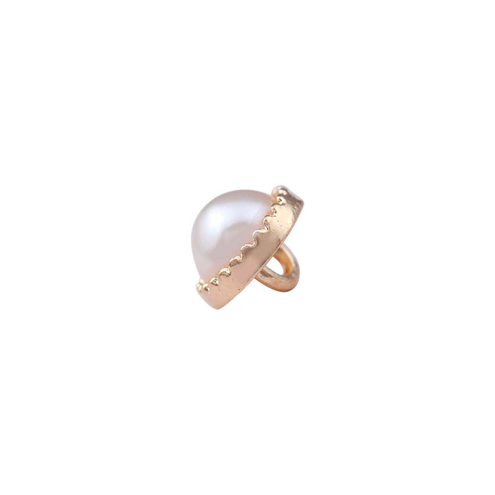 10mm (16L) Classic Shiny Gold Metal Pearl Buttons for Dresses