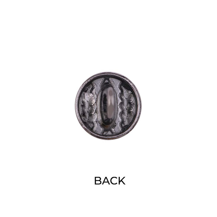 Classic Shiny Black Lamination Designer Metal Shirt/Kurta Buttons
