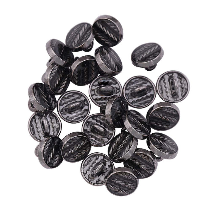 Classic Shiny Black Lamination Designer Metal Shirt/Kurta Buttons