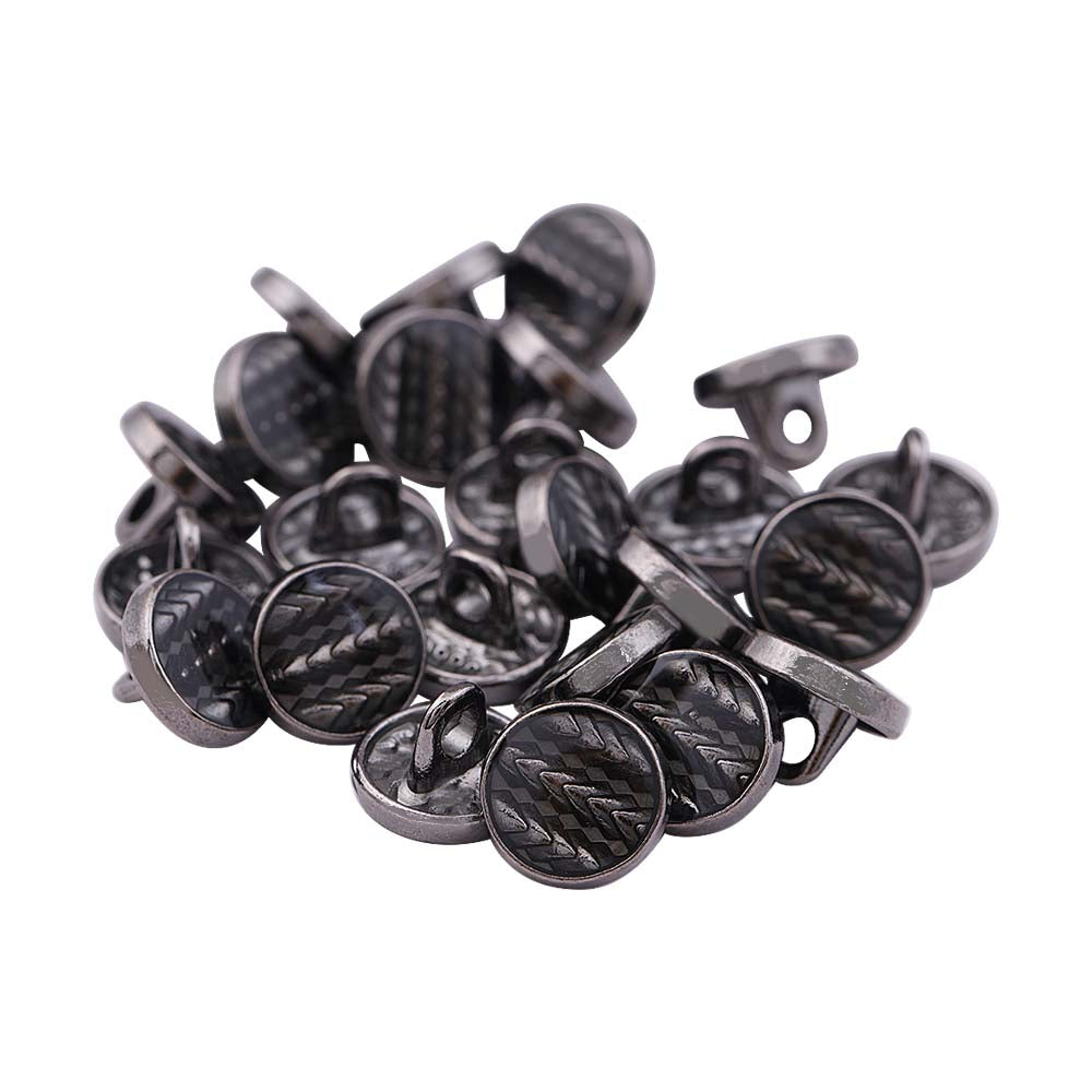 Classic Shiny Black Lamination Designer Metal Shirt/Kurta Buttons