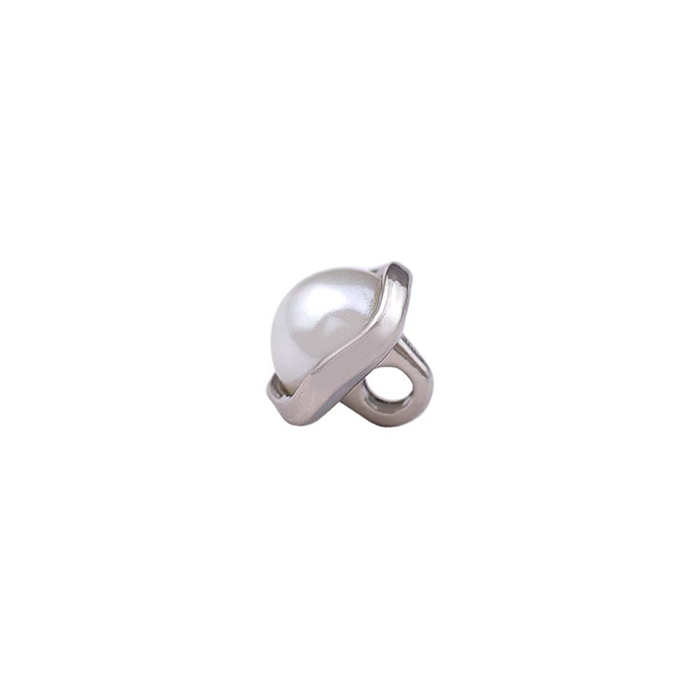 Classic Curved Edges Rounded Rim Pearl Button