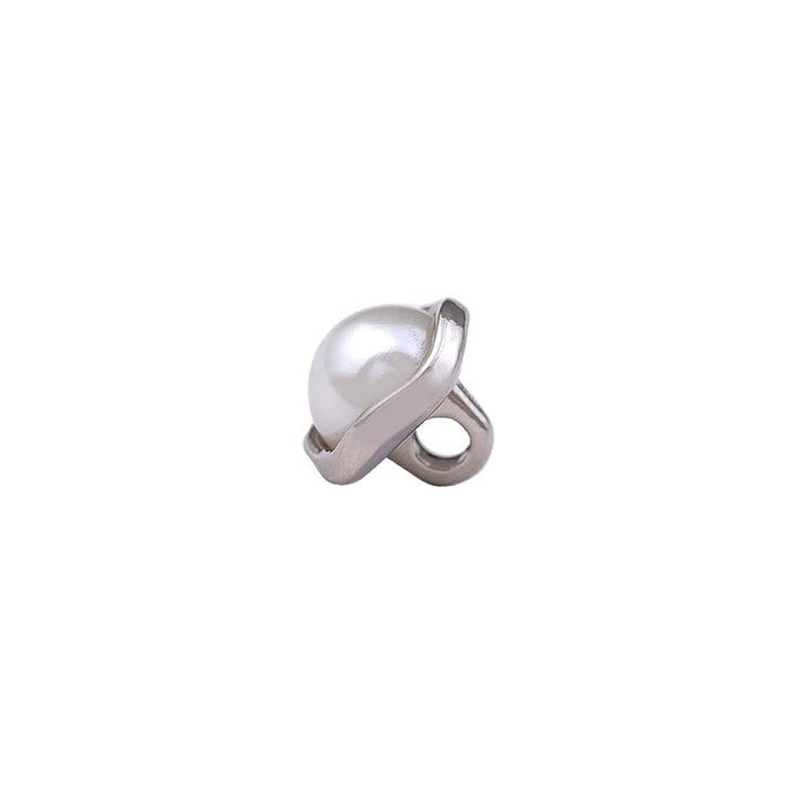 Classic Curved Edges Rounded Rim Pearl Button