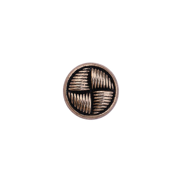 Western Style Checks & Lines Design Antique Gold Metal Buttons