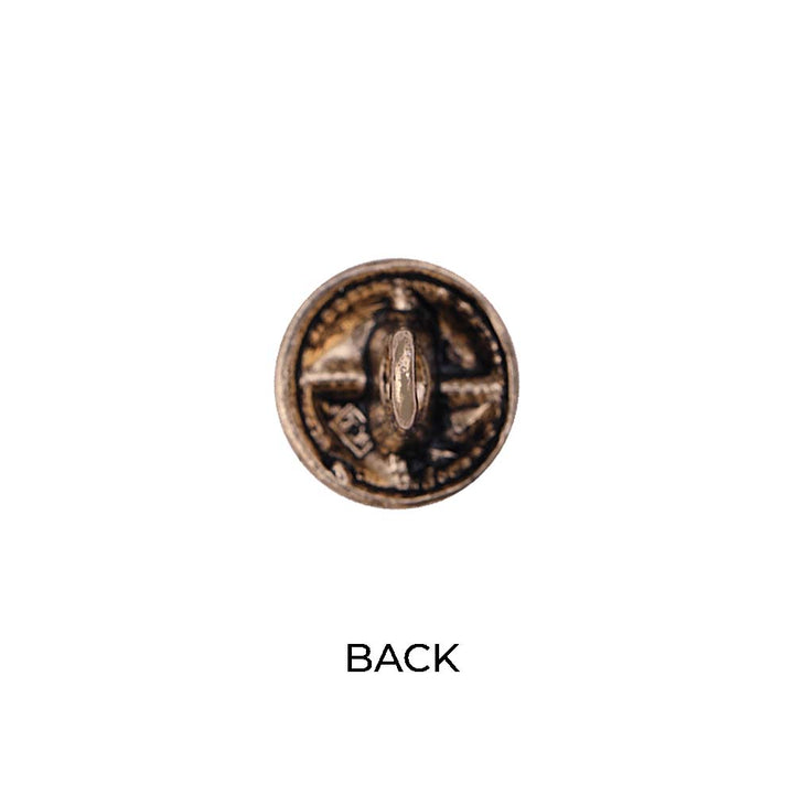 Western Style Checks & Lines Design Antique Gold Metal Buttons