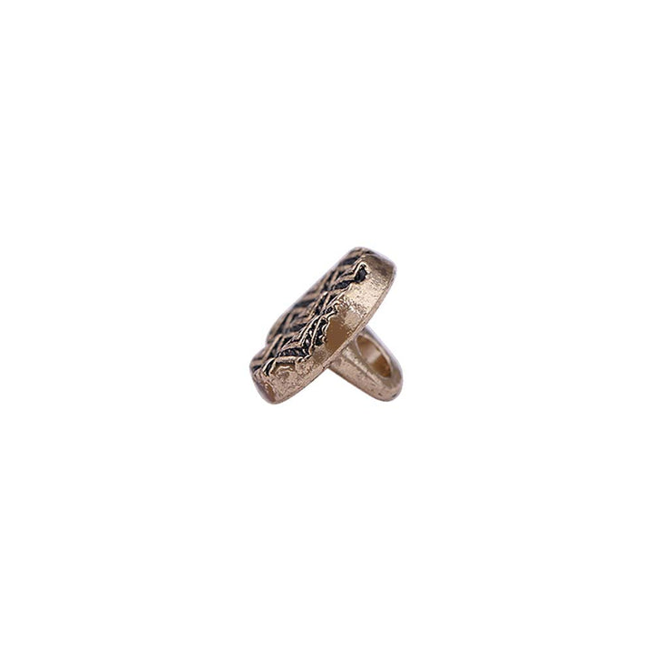 Round Shape Wavy Surface Engraved Design Kurta Metal Buttons