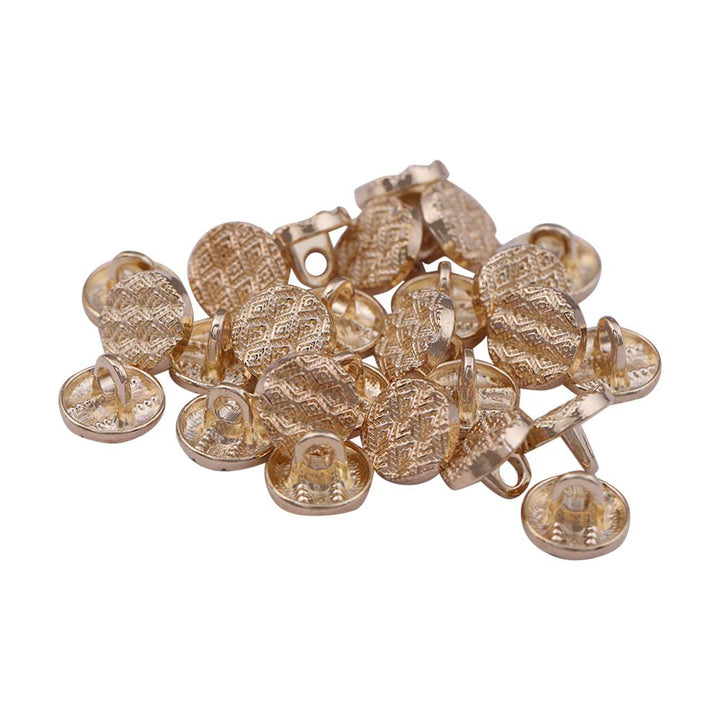 Round Shape Wavy Surface Engraved Design Kurta Metal Buttons