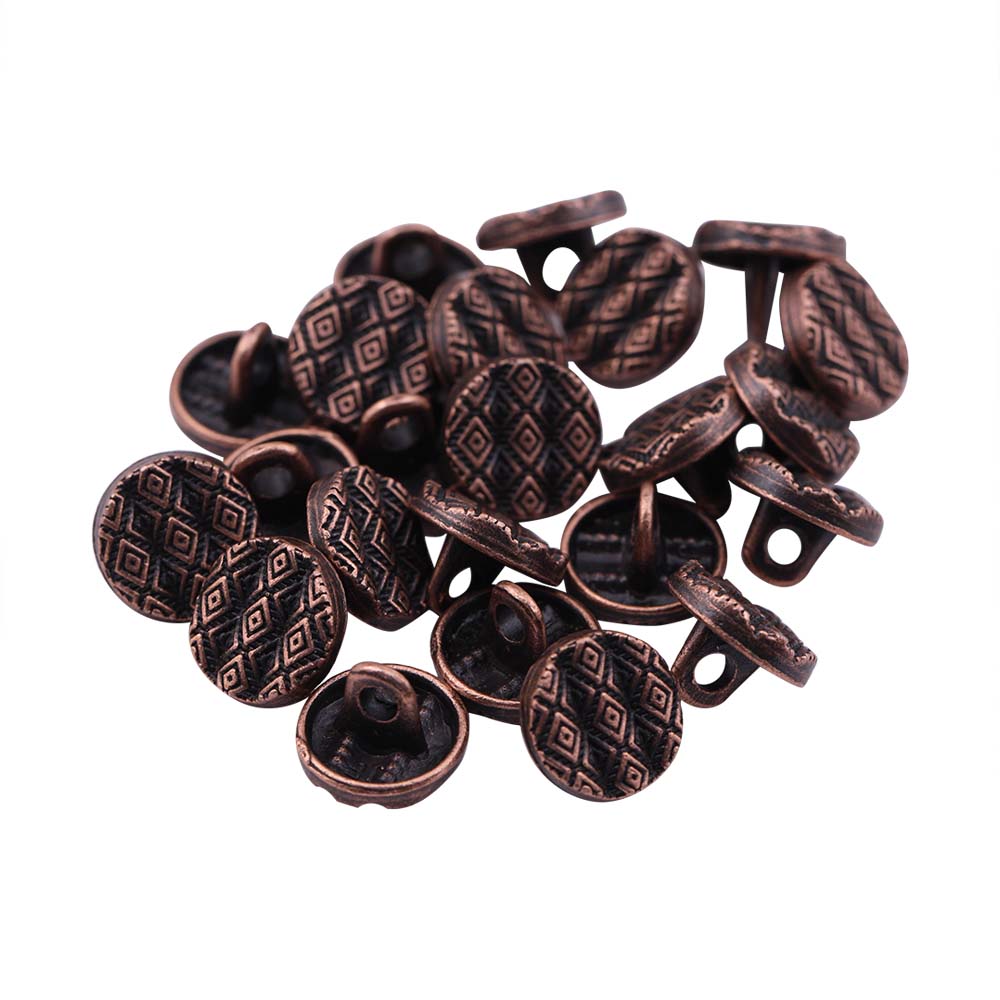 Round Shape Wavy Surface Engraved Design Kurta Metal Buttons