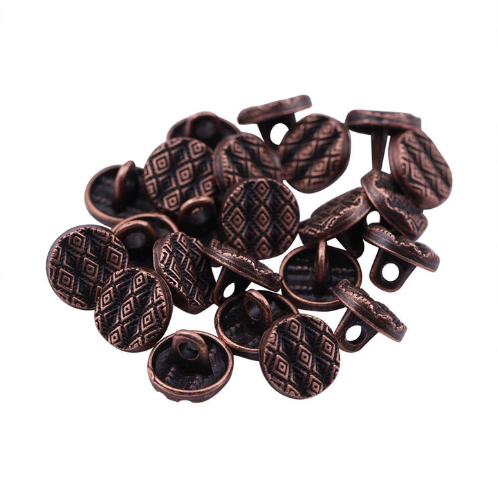 Round Shape Wavy Surface Engraved Design Kurta Metal Buttons