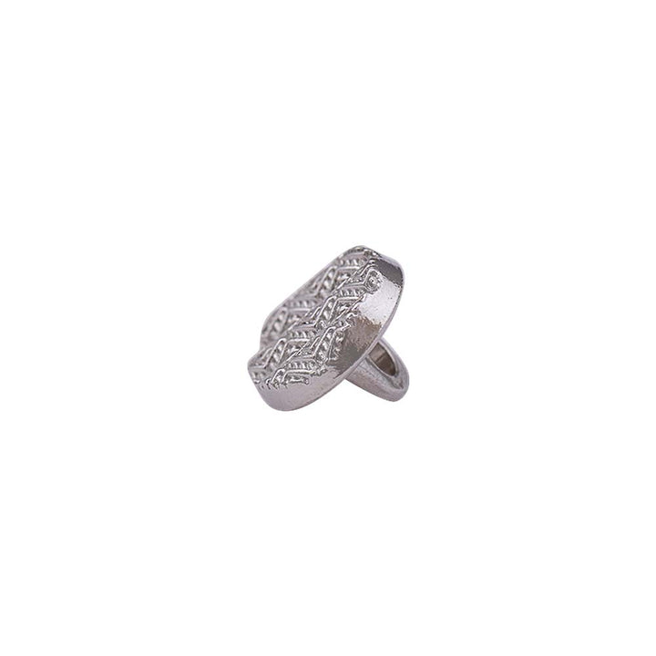 Round Shape Wavy Surface Engraved Design Kurta Metal Buttons