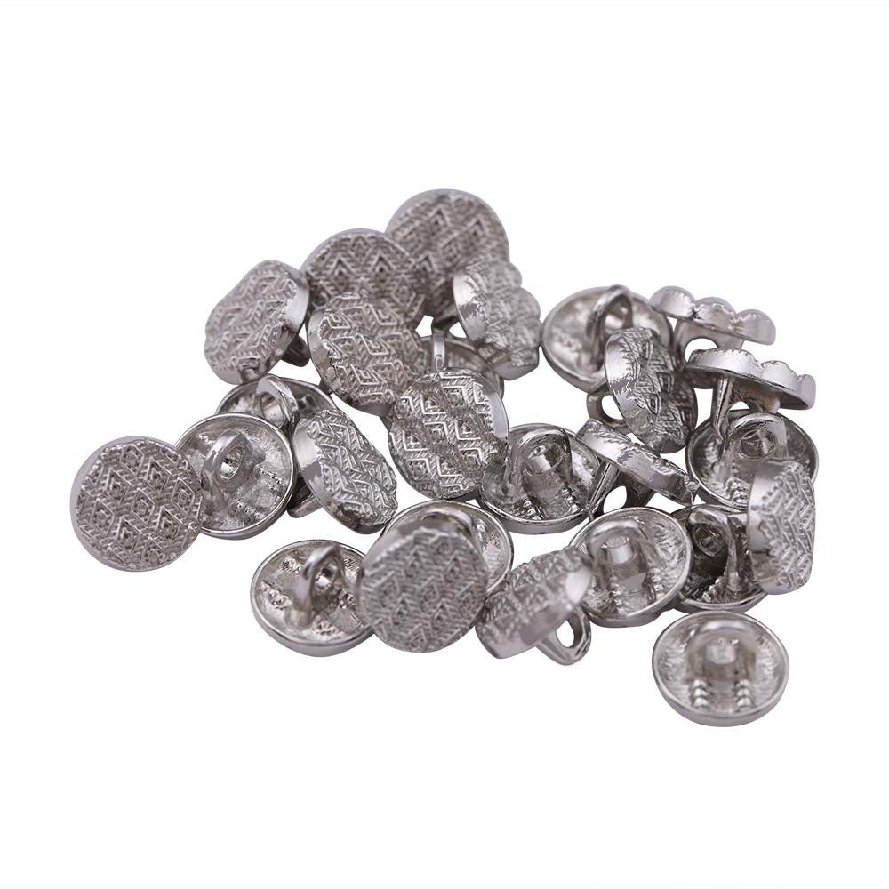 Round Shape Wavy Surface Engraved Design Kurta Metal Buttons