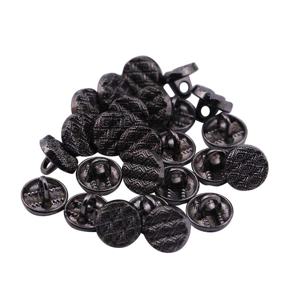Round Shape Wavy Surface Engraved Design Kurta Metal Buttons