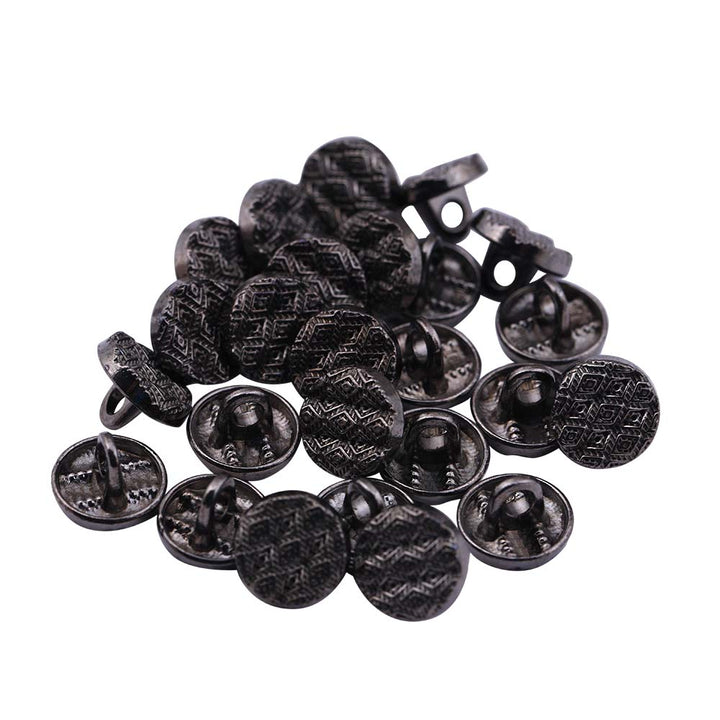 Round Shape Wavy Surface Engraved Design Kurta Metal Buttons