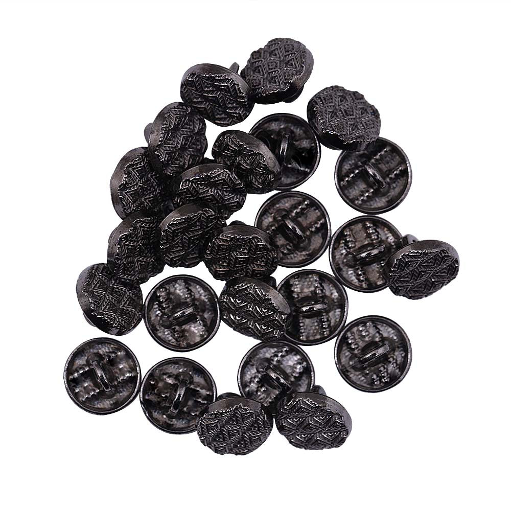 Round Shape Wavy Surface Engraved Design Kurta Metal Buttons