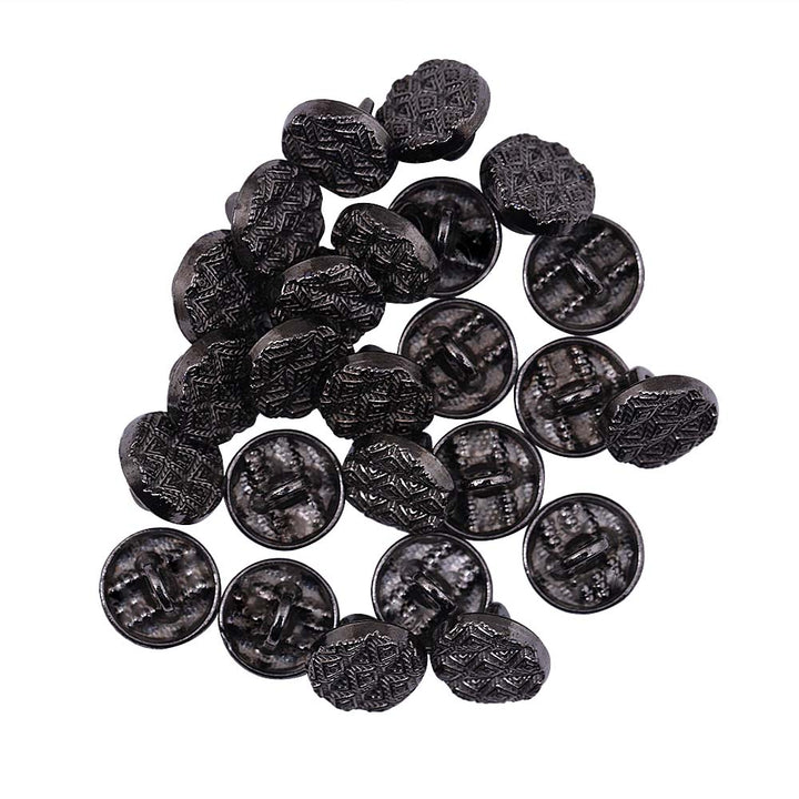 Round Shape Wavy Surface Engraved Design Kurta Metal Buttons