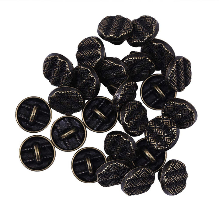 Round Shape Wavy Surface Engraved Design Kurta Metal Buttons